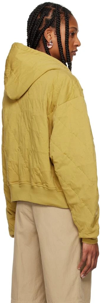 Dries Van Noten Yellow Quilted Hoodie 3