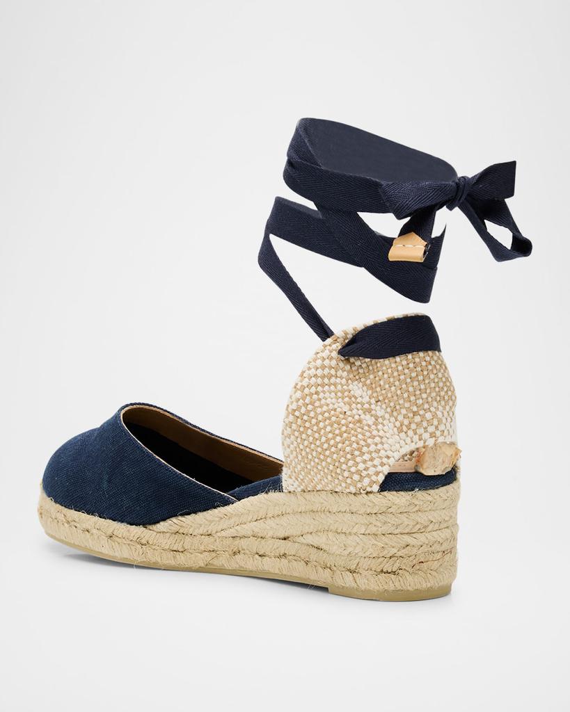 Castaner Carina Canvas Ankle-Tie Wedge Espadrilles