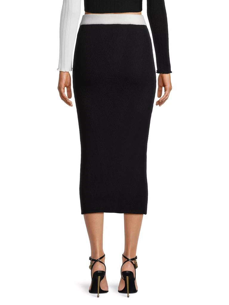 Victor Glemaud Rib-Knit Wool Midi-Skirt 5