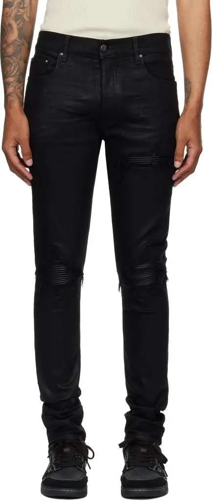 AMIRI Black Waxed MX1 Jeans - Pants - Free Shipping - BeyondStyle