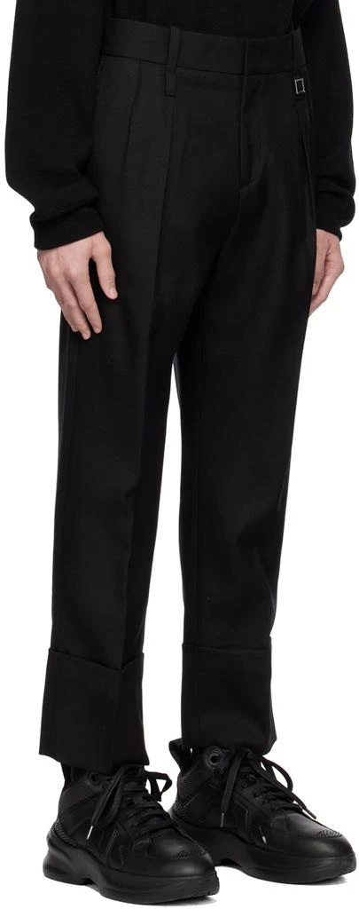 Wooyoungmi Black Turn-Up Trousers 2