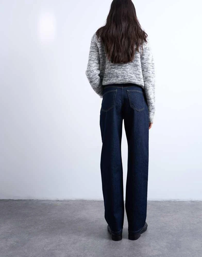 Topshop Topshop Kort high rise straight jean in indigo rinse 5