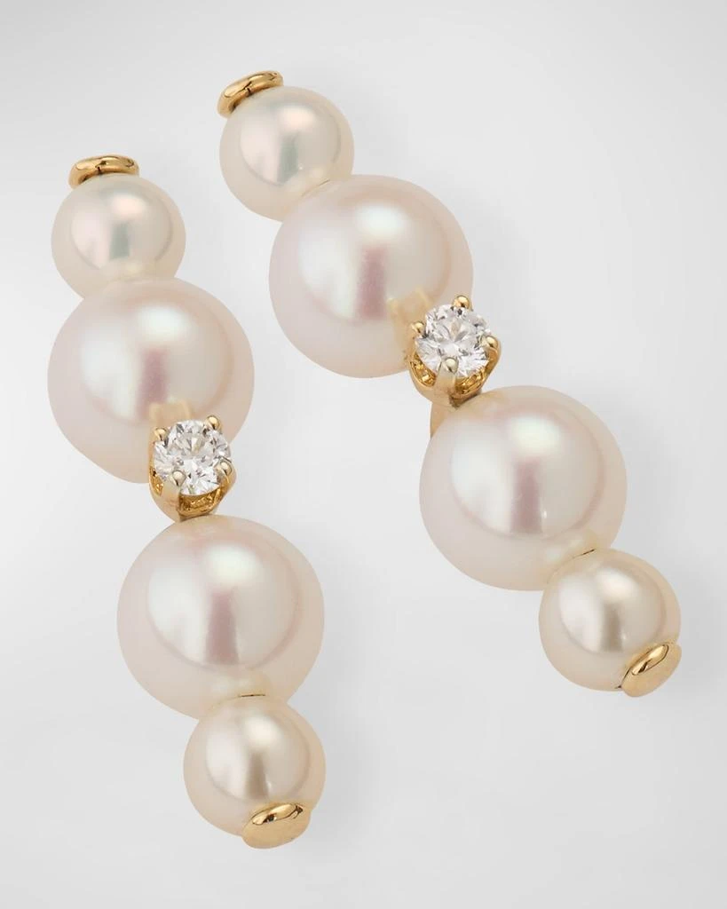 POPPY FINCH Duo Pearl & Diamond Bar Earrings 3