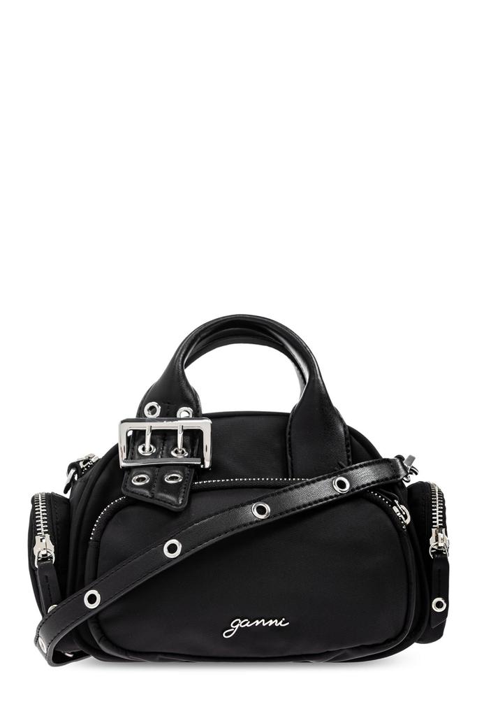 トートバッグ Ganni Bou' Mini Bag In Black Leather Blend Black Black Mini GANNI Bou Bag | GANNI US