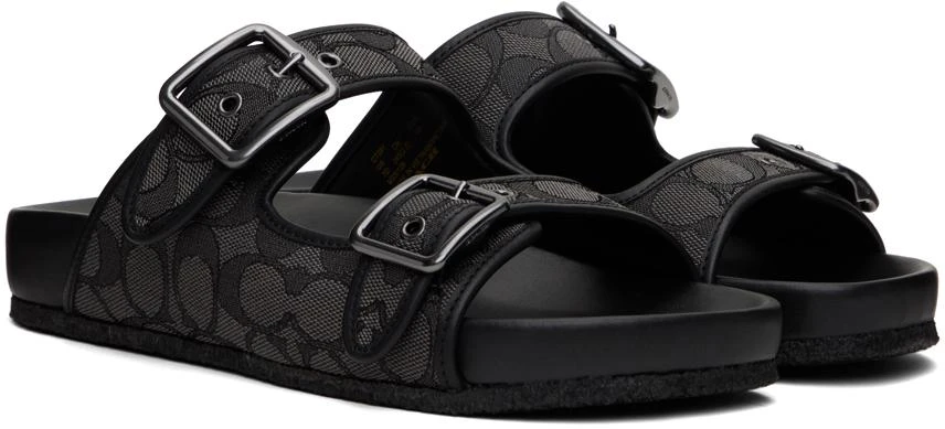 Coach 1941 Black Buckle Strap Sandals 4