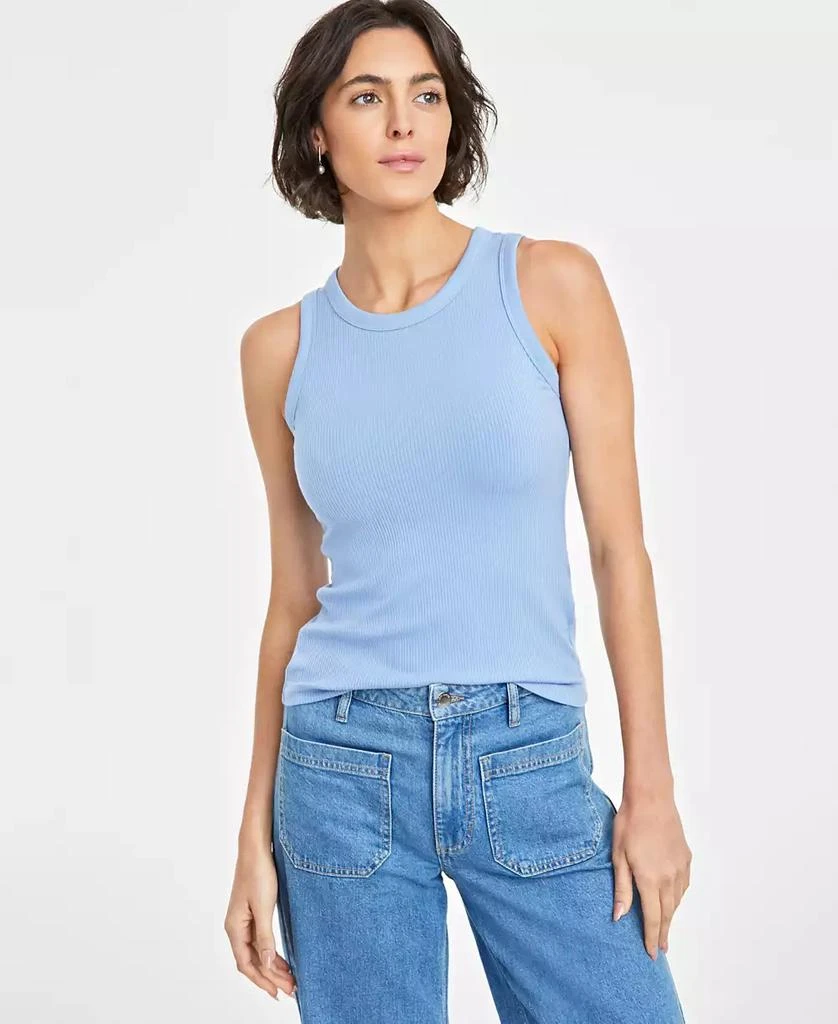 On 34th Women's Plus Ribbed High-Neck Tank Top, Created for Macy's 1