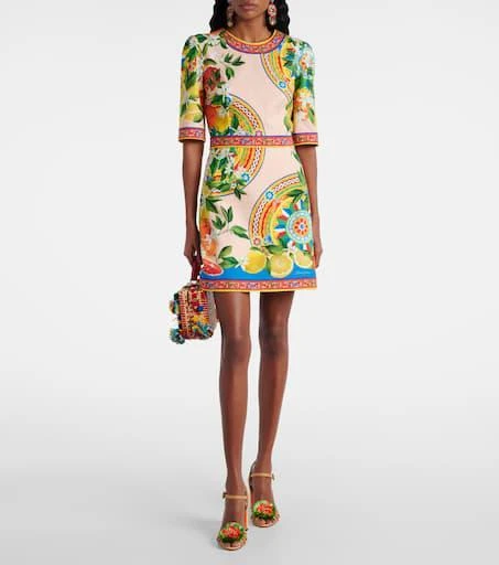 Dolce
Gabbana Printed cotton-blend minidress 2