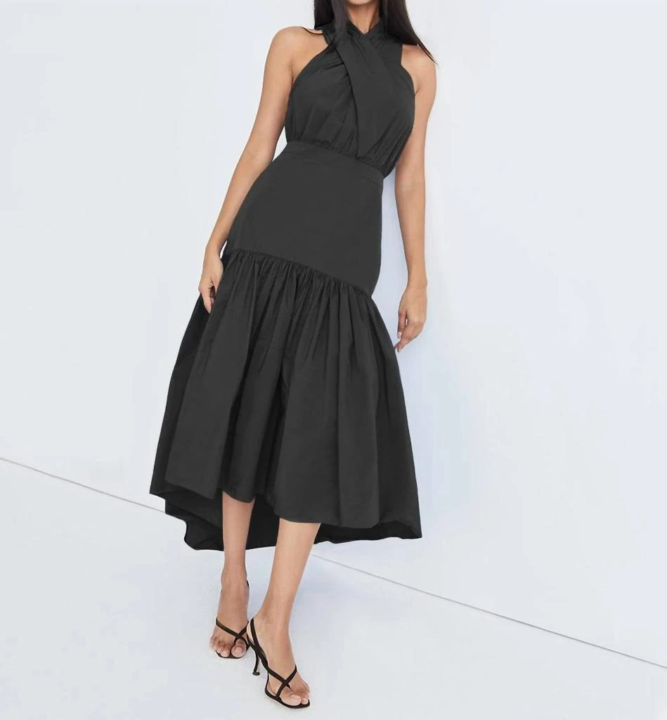 VERONICA BEARD Radley Asymmetric High-Low Dress In Black 2