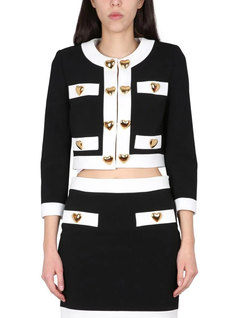 Moschino Moschino Heart Buttons Crepe Jacket 1