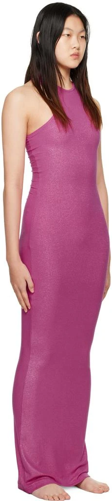 SKIMS Pink Soft Lounge Shimmer Maxi Dress 2