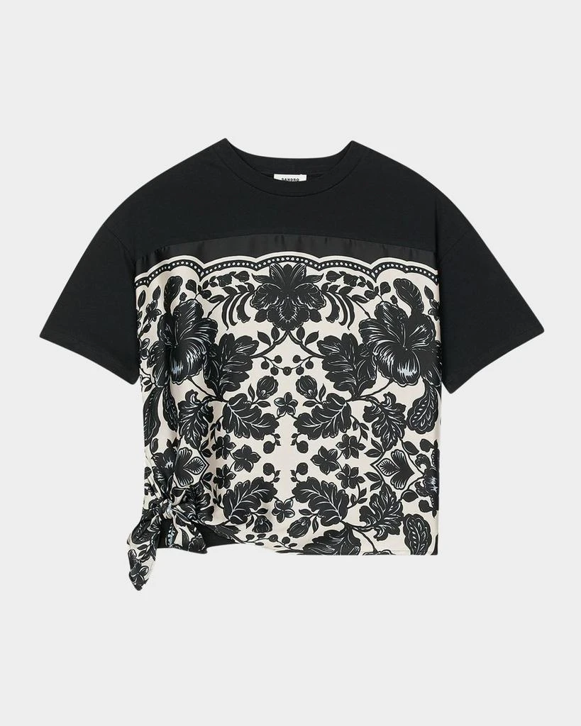 Sandro Perry Mixed-Media T-Shirt 1