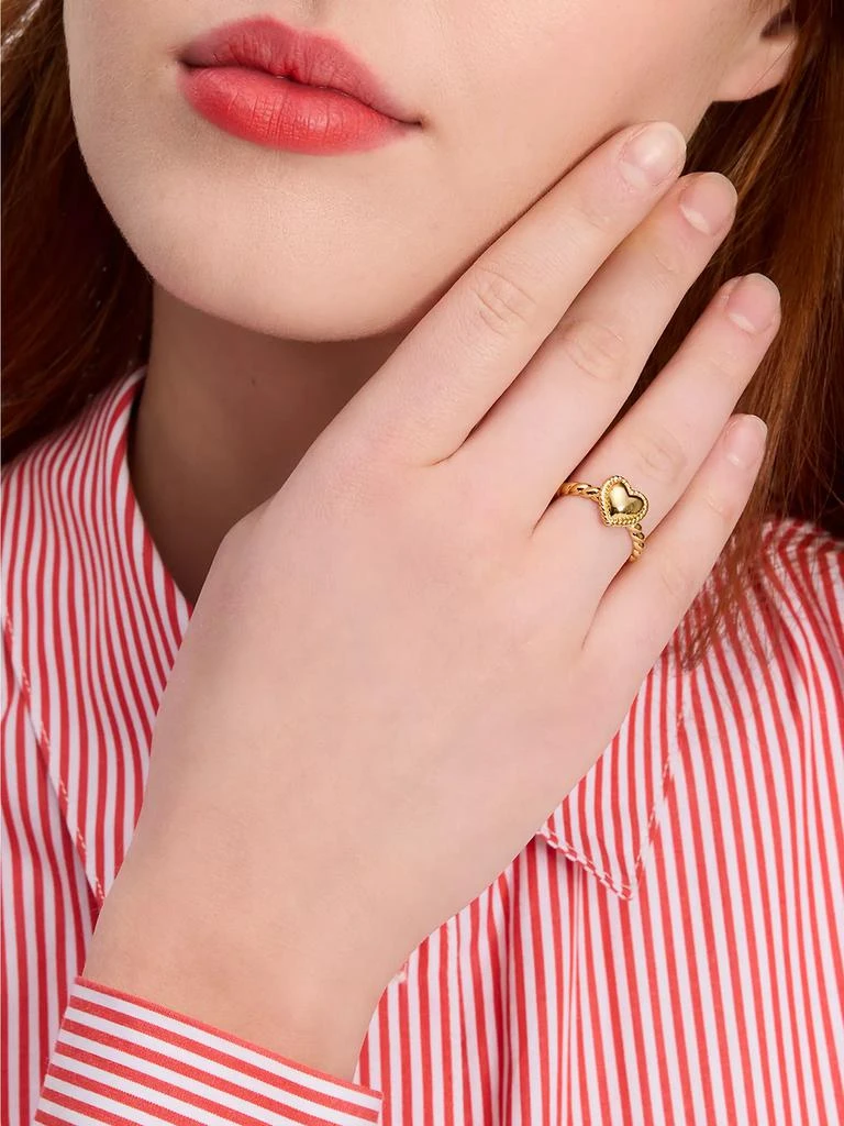 Kate Spade Goldtone Heart Ring 2
