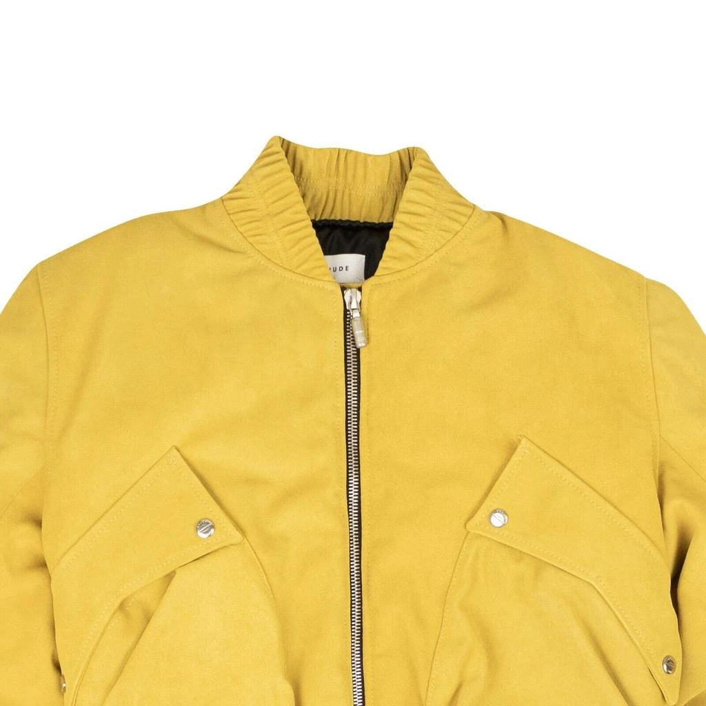 Rhude Mustard Yellow Suede Bomber Jacket 2