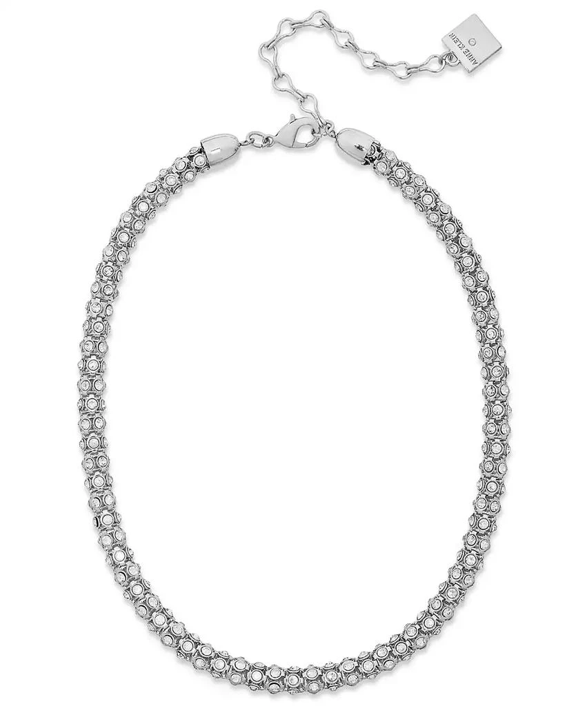 Anne Klein Silver-Tone Pave Accent Tubular Collar Necklace 1