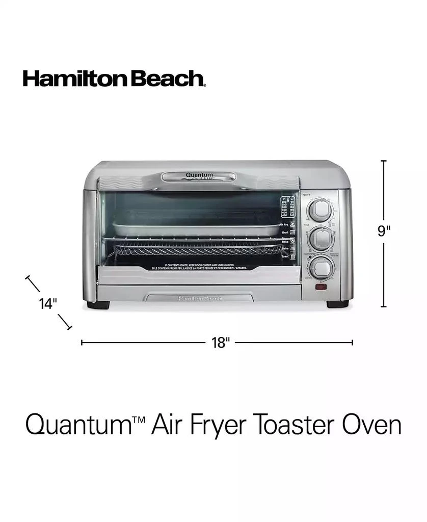 Hamilton Beach Air Fryer Toaster Oven with Quantum Air Fry Technology - 31350G 9