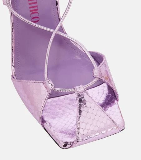 The Attico Adele snake-effect leather sandals 6