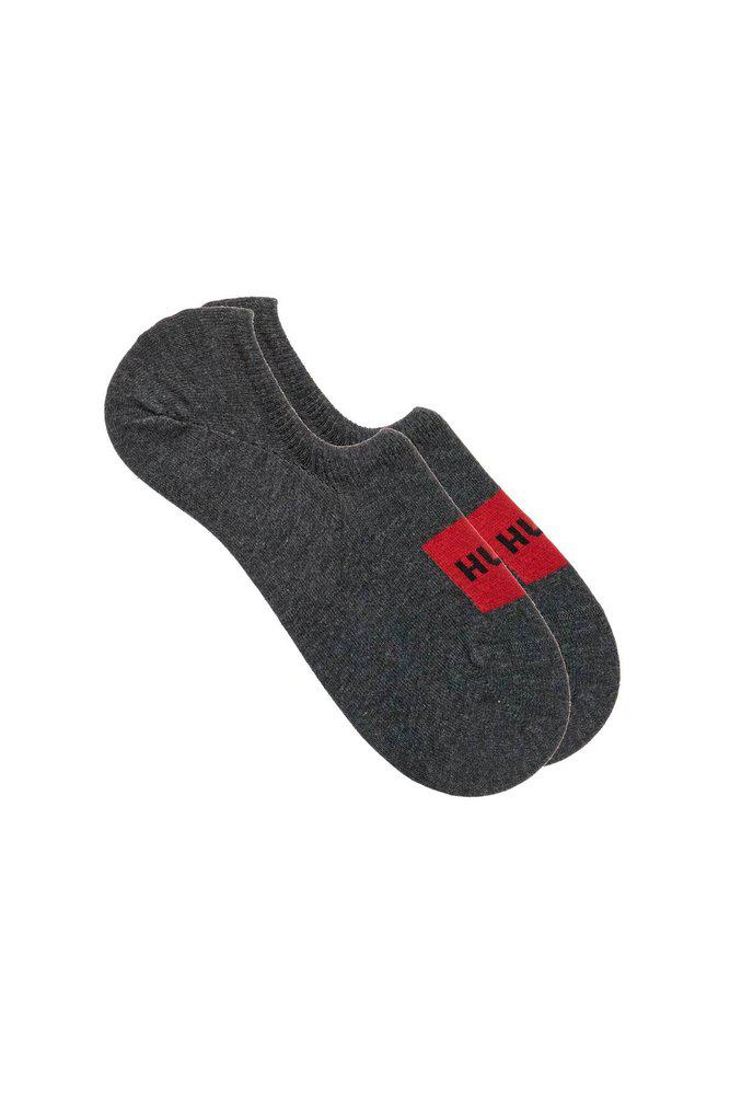Hugo Boss Hugo Woven Logo Patch Two-Pack Of Invisible Socks