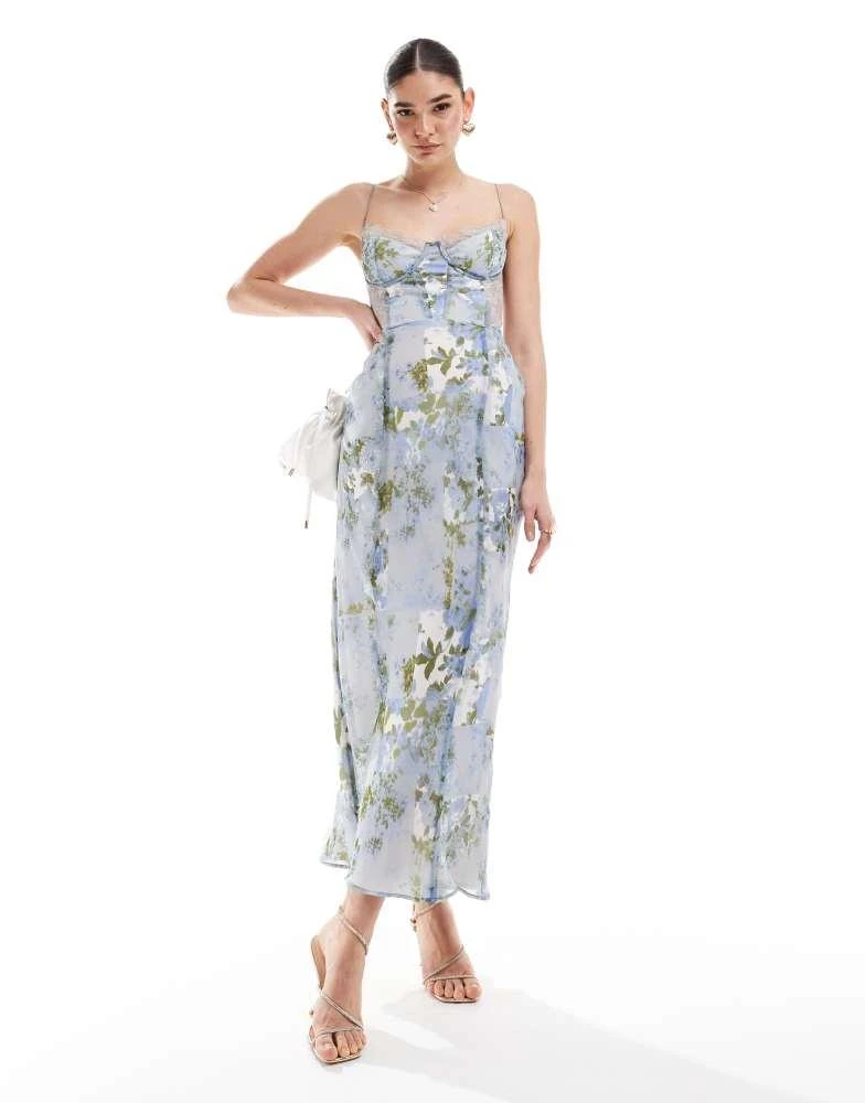 ASOS DESIGN corset bias midi dress with lace insert in vintage blue floral print On Sale Now with Up to 20% Off | Discover Exclusive Deals & Savings at BeyondStyle ASOS DESIGN corset bias midi dress with lace insert in vintage blue floral print On Sale Now with Up to 20% Off | Discover Exclusive Deals & Savings at BeyondStyle