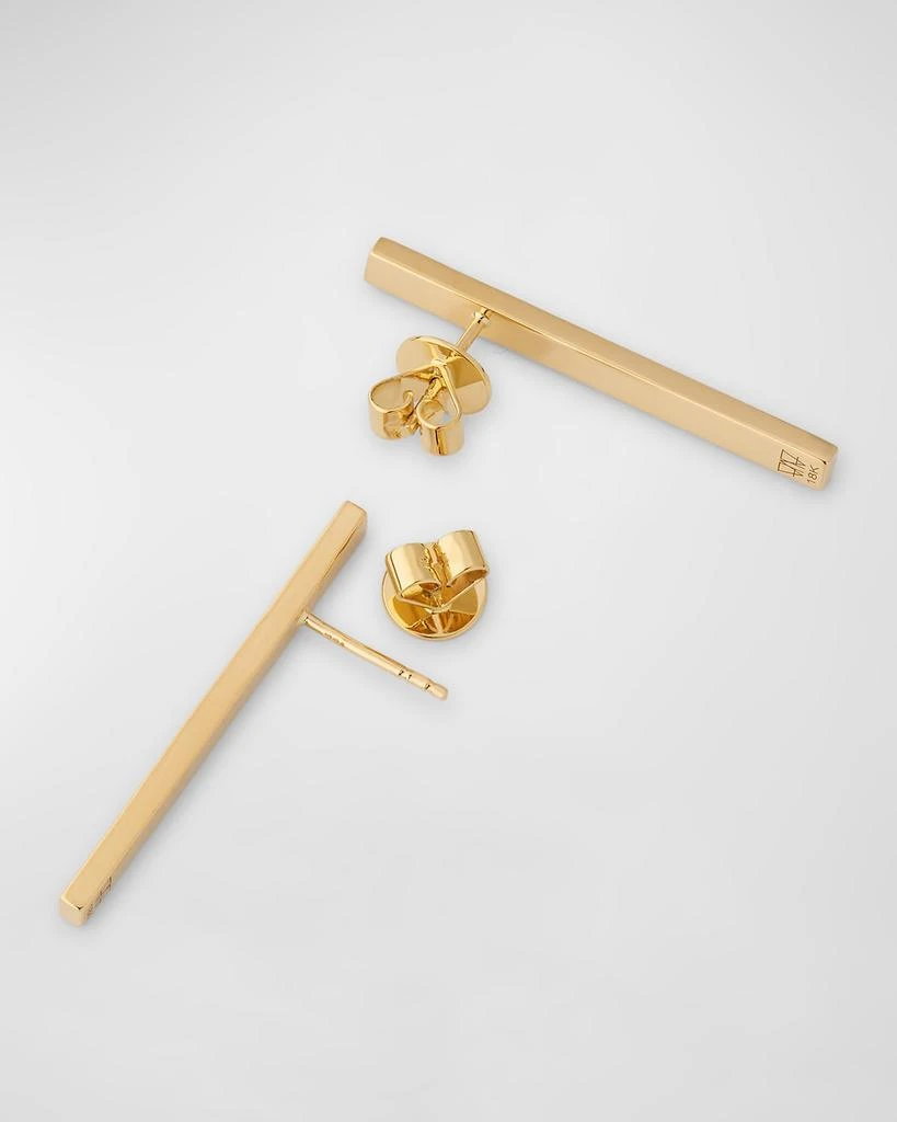 Walters Faith Classic 18K Yellow Gold Diamond Bar Earrings, 1.25"L 4