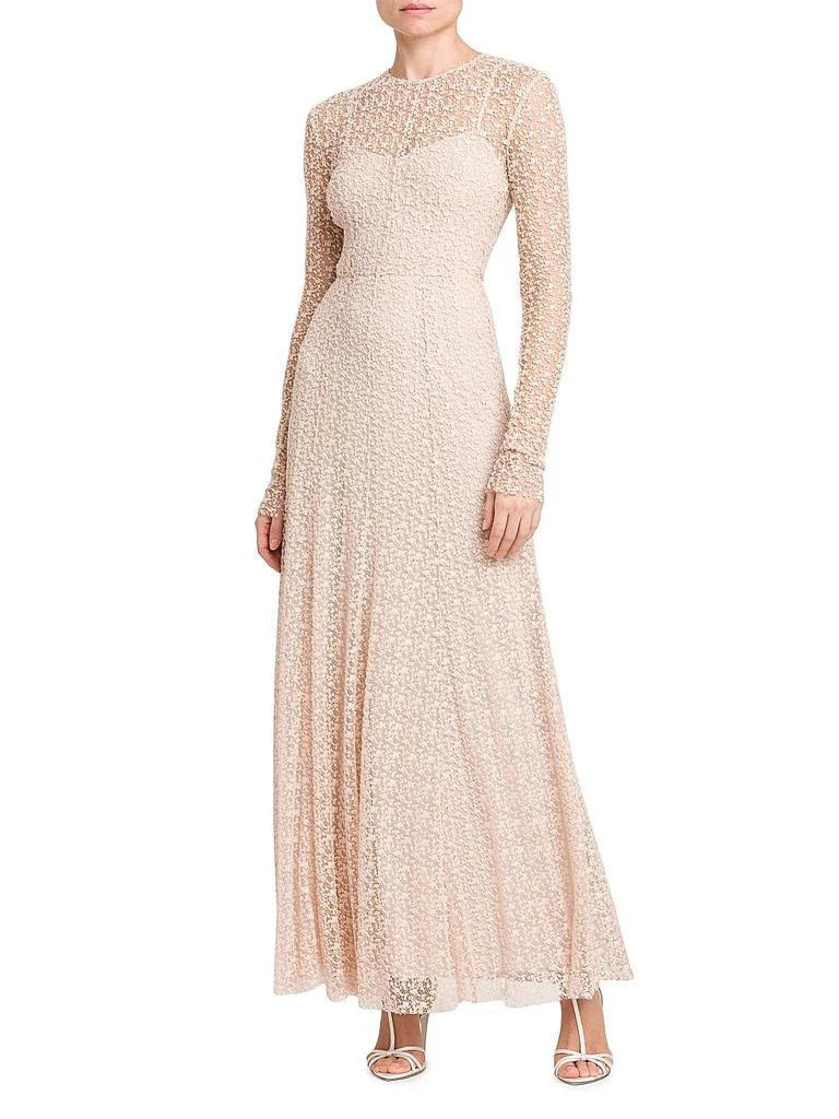 PHILOSOPHY di LORENZO SERAFINI Flocked Lace Long-Sleeve Dress 2