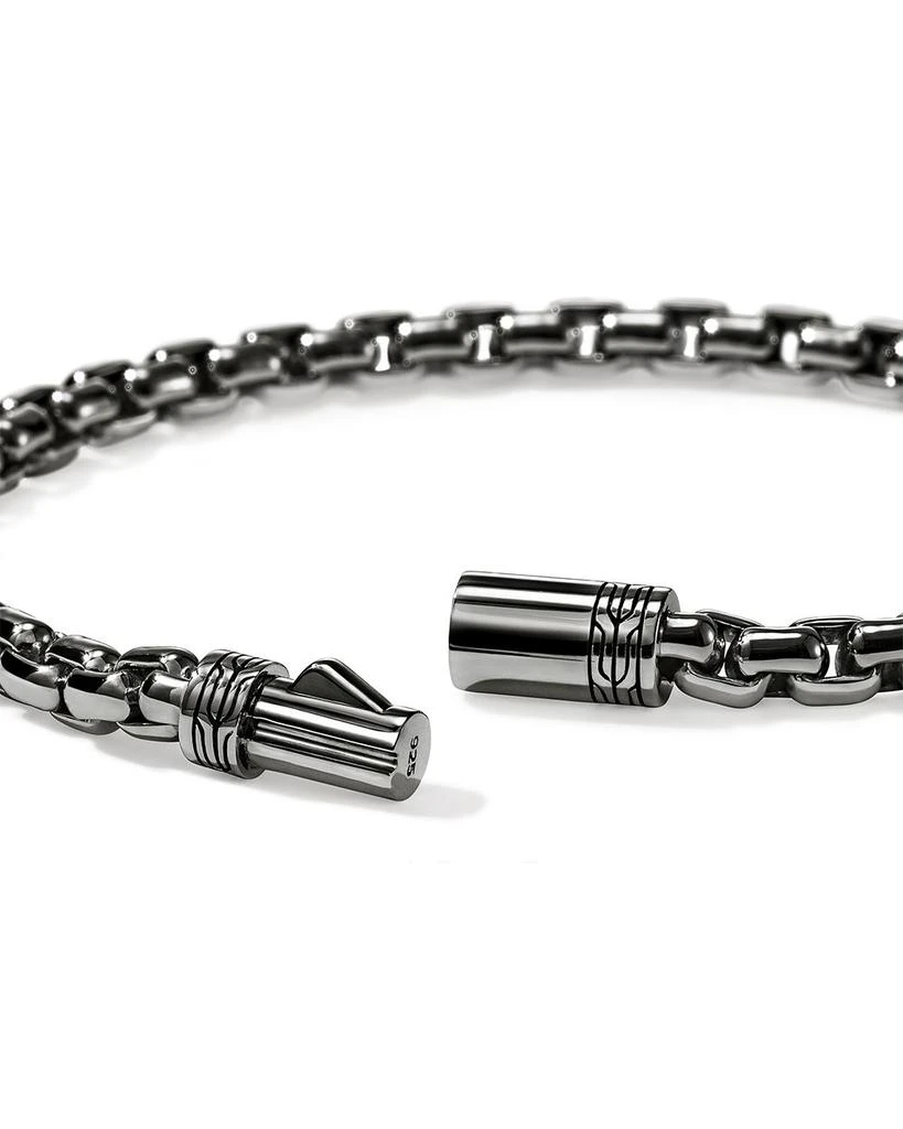 John Hardy Dark Silver Box Chain Bracelet, 4.8mm 5