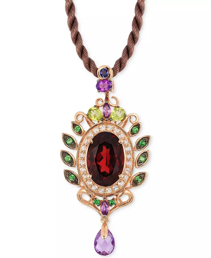 Le Vian Crazy Collection® Garnet (5-1/3 ct. t.w) and Multi-Stone (1-3/4) Pendant in 14k Rose Gold
