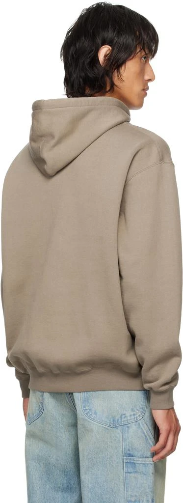AURALEE Brown Smooth Soft Sweat Hoodie 3