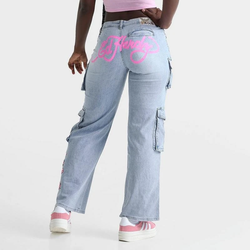 Ed Hardy Women's Ed Hardy Tiger Flowers Cargo Jeans 4