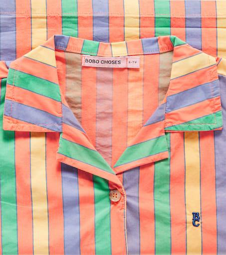 BOBO CHOSES Striped cotton-blend shirt