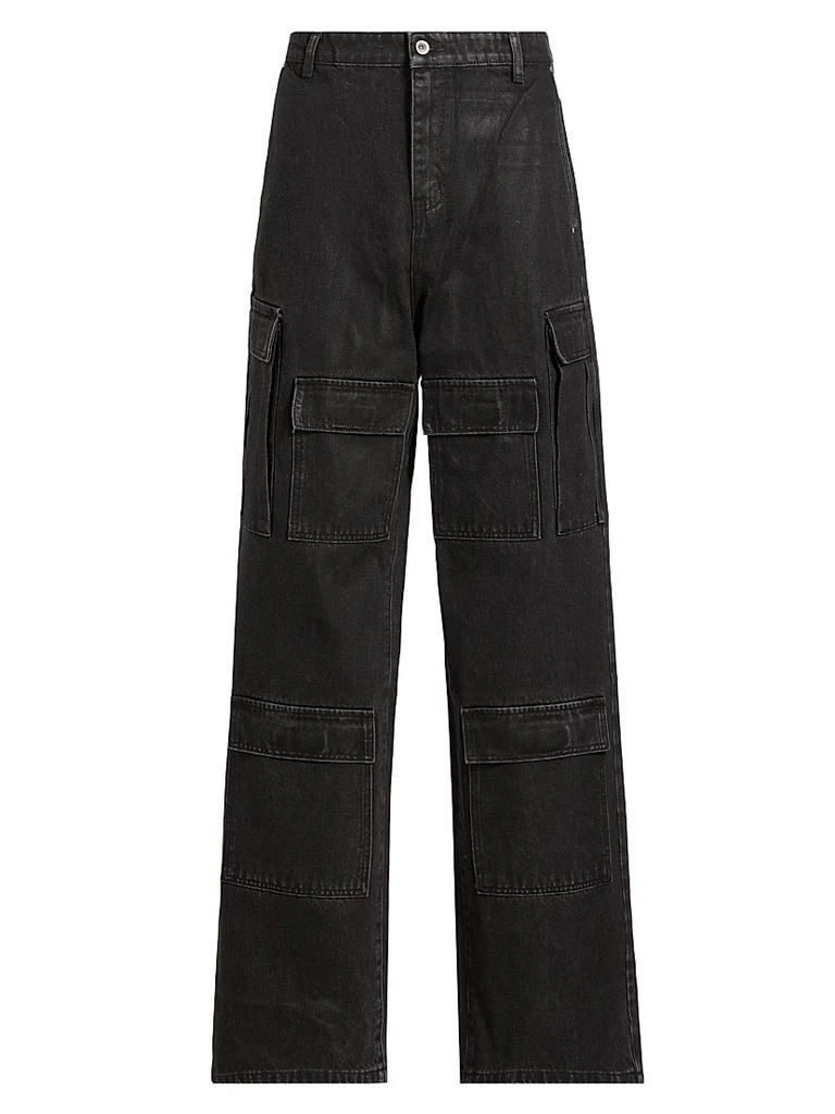 Who Decides War Waxed Cotton Wide-Leg Cargo Pants 1