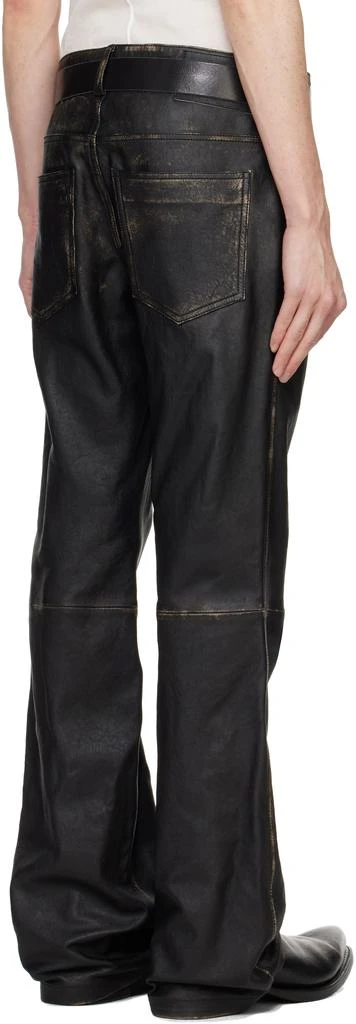 Diesel Black P-Blixia Leather Pants 3