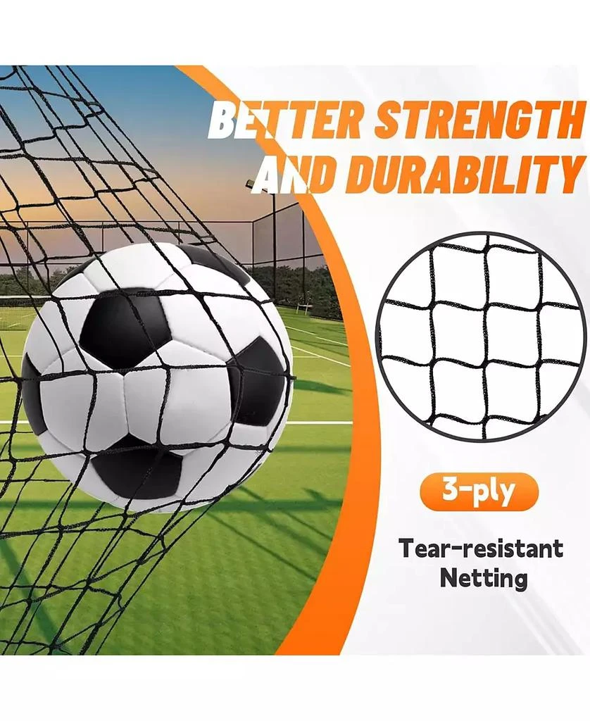 Bearwill Kids Soccer Goal Set of 2, 4x3FT Pop Up Backyard Goals with Training Kit - Includes Portable Nets, Ball, Cones, Ladder 
Targets 2