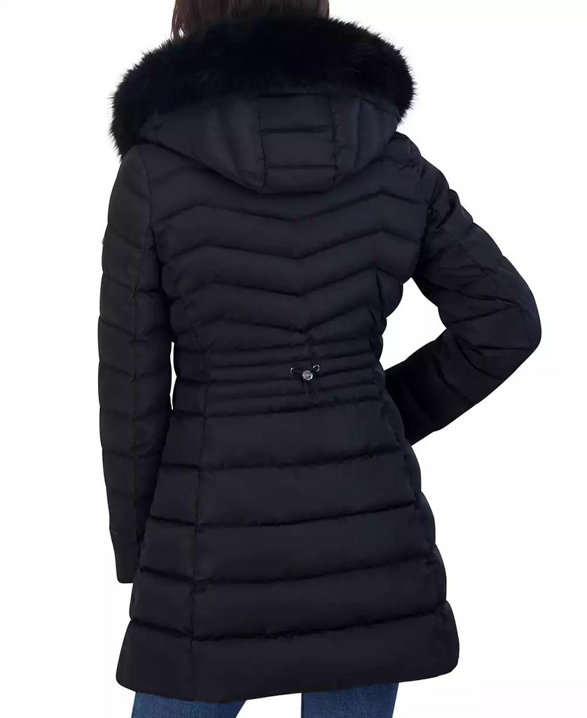 Laundry by Shelli Segal Women's Faux-Fur-Trim Hooded Puffer Coat