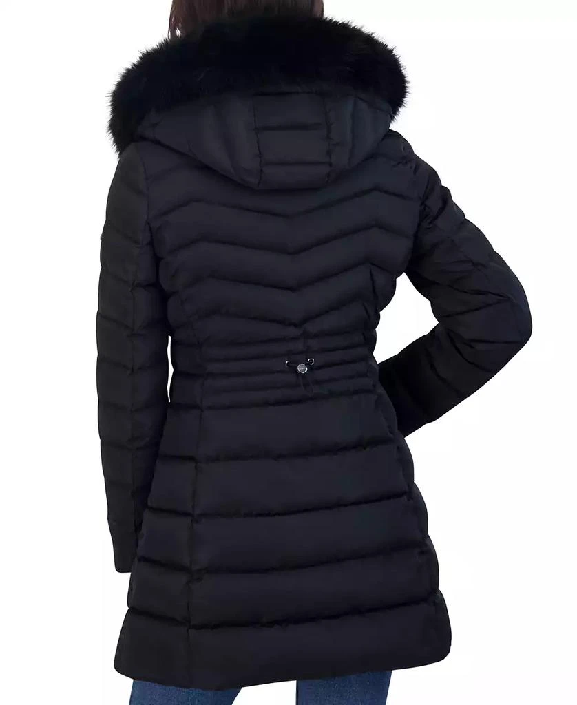 Laundry by Shelli Segal Women's Faux-Fur-Trim Hooded Puffer Coat 2