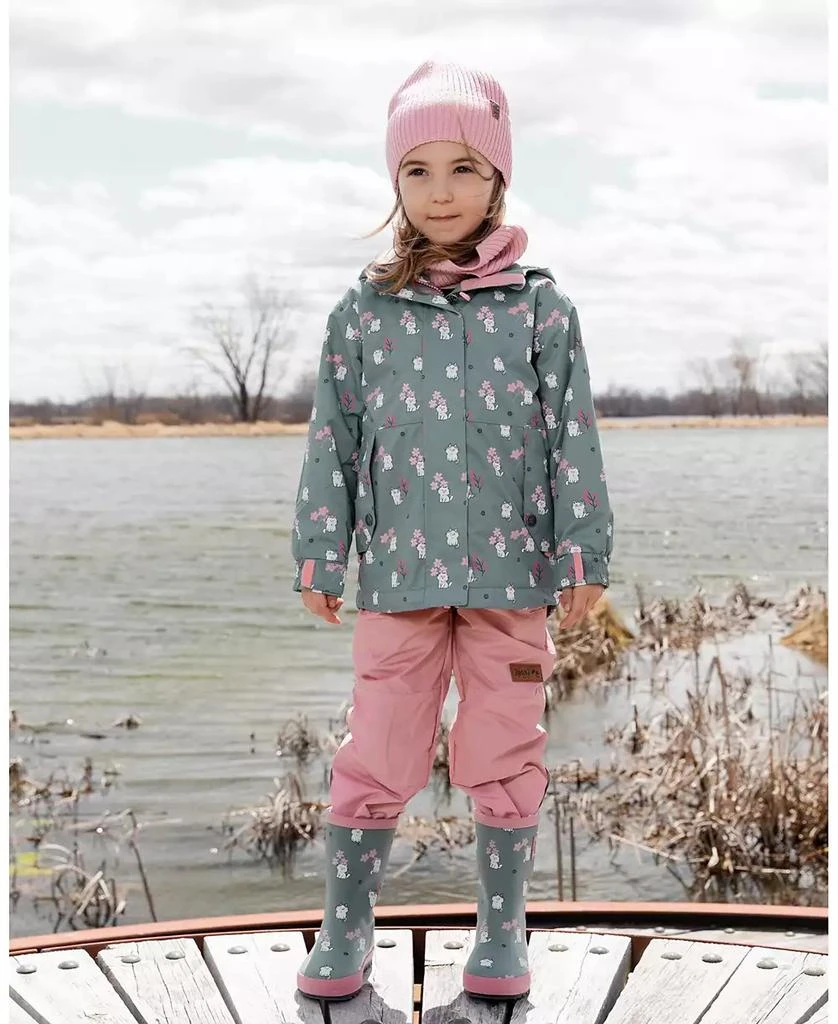 Deux par Deux Toddler Girls Two-Piece Mid-Season Outerwear Set Cat Print 6