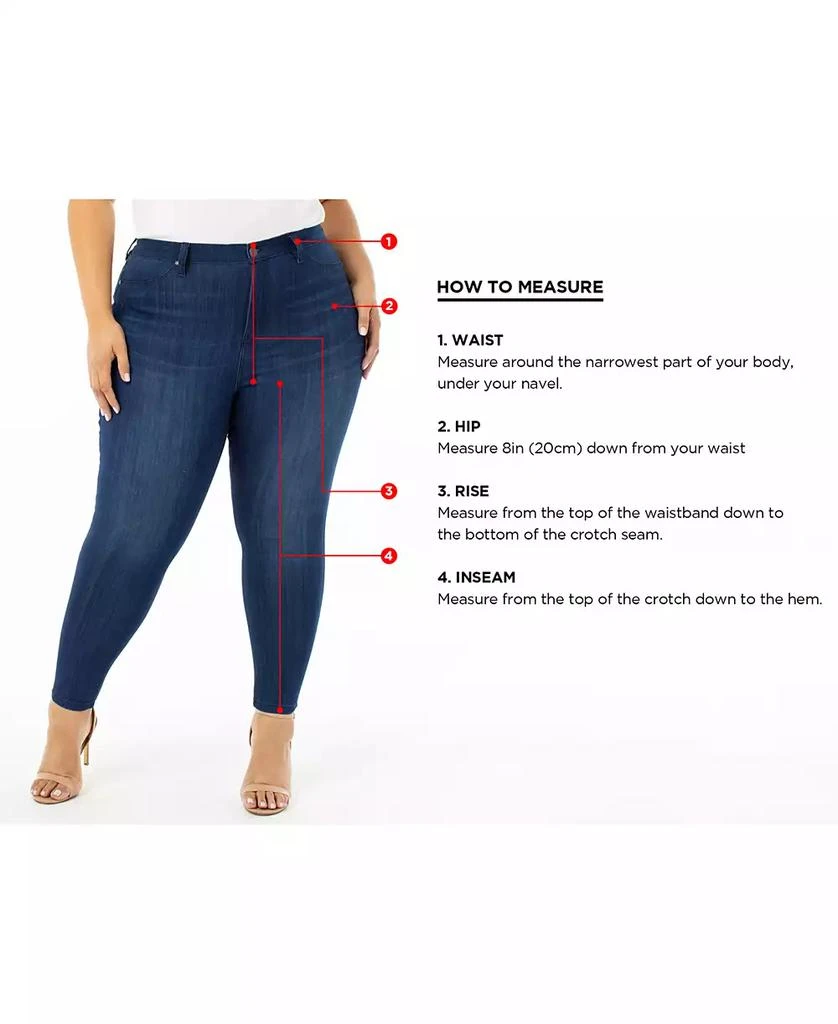 Celebrity Pink Trendy Plus Size High Rise Ripped Skinny Jean 8