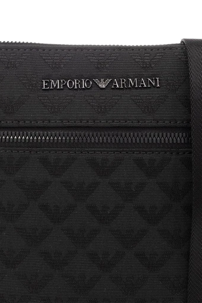 Emporio Armani Emporio Armani All-Over Jacquard Eagle Flat Shoulder Bag 6