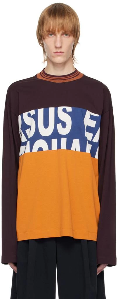 Dries Van Noten Multicolor Paneled Long Sleeve T-Shirt 1