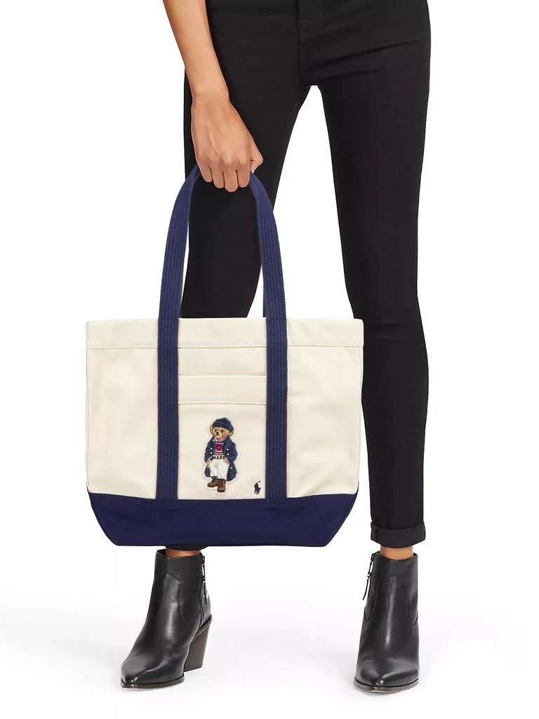 Ralph Lauren Medium Canvas Polo Bear Tote Bag 2