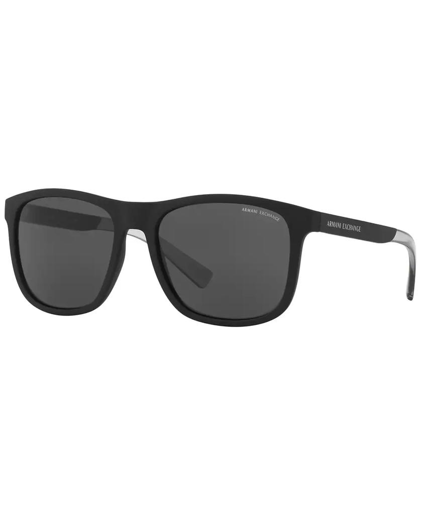 Armani Exchange Men's Low Bridge Fit Sunglasses, AX4049SF 57