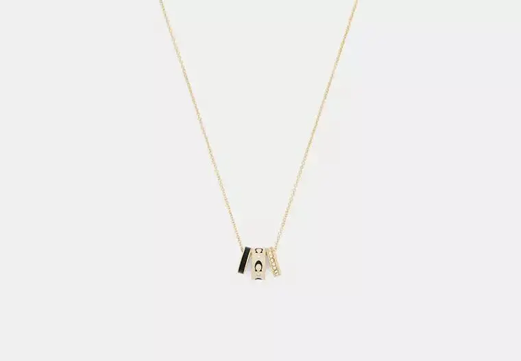 Coach Repeated C Rondelle Necklace