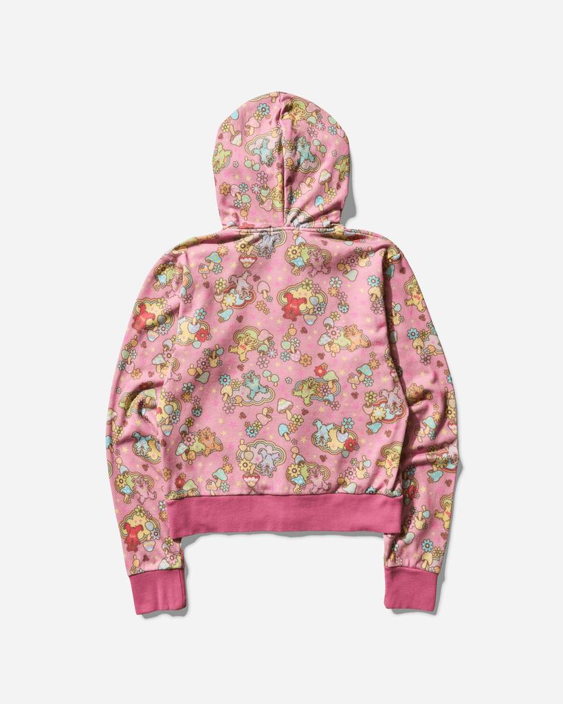 Hysteric Glamour Women's Fire Bear Dream Pattern Zip Hoodie Pink