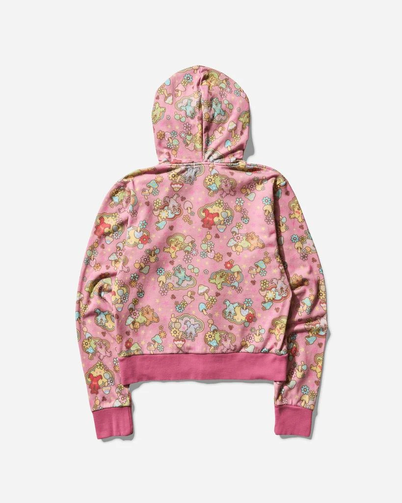 Hysteric Glamour Women's Fire Bear Dream Pattern Zip Hoodie Pink 2