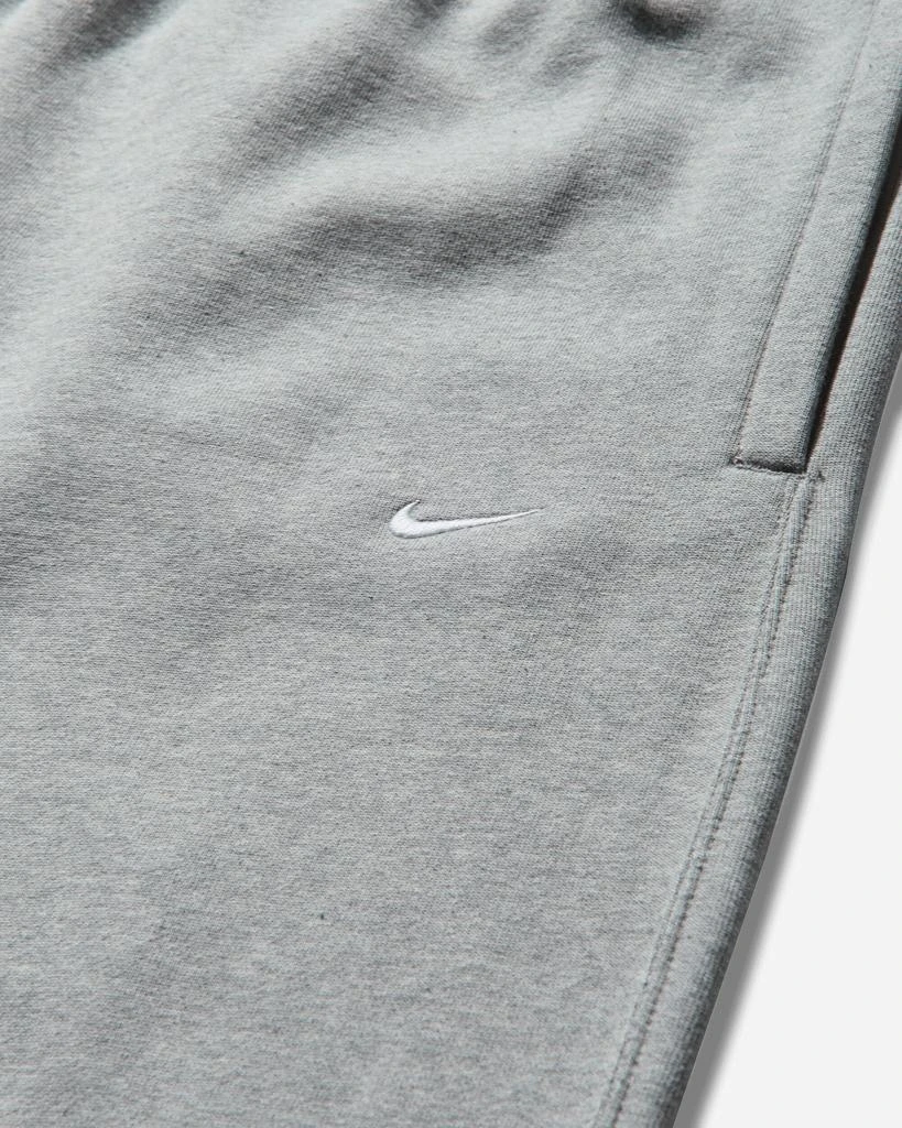 NIKE Men's Solo Swoosh Open Hem Fleece Sweatpants Dark Grey Heather 4