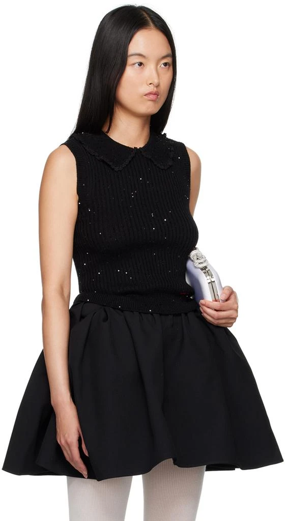 Shushu/Tong Black Sequin Tank Top 2