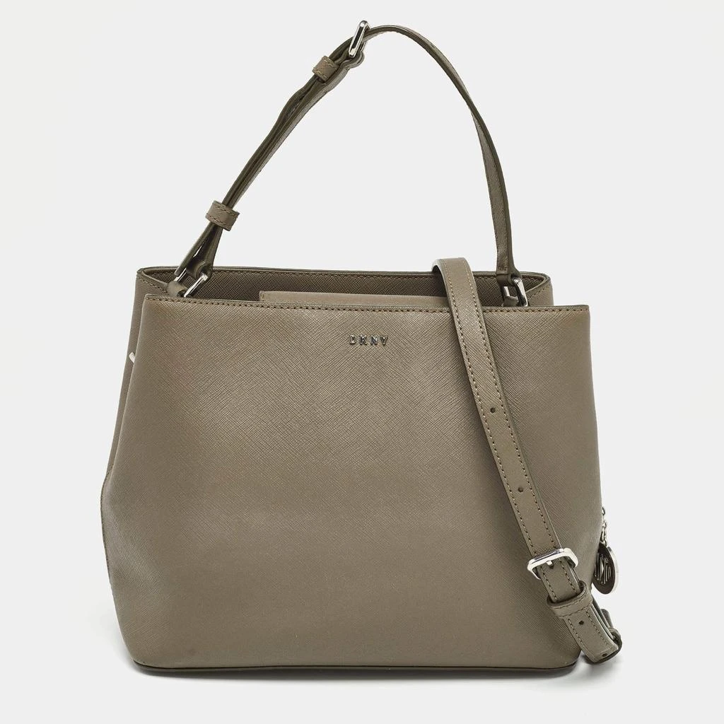 DKNY DKNY Beige Leather Bryant Bucket Bag 1