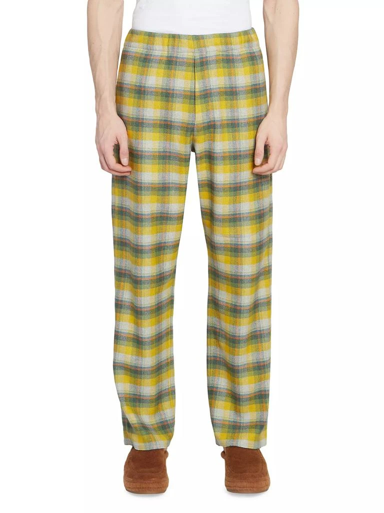 ZEGNA x The Elder Statesman ZEGNA x The Elder Statesman Checked Silk &amp; Cashmere Joggers 3