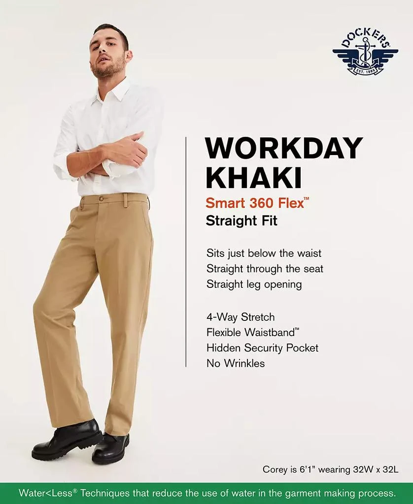 Dockers Men's Workday Smart 360 Flex Straight Fit Khaki Stretch Pants 8