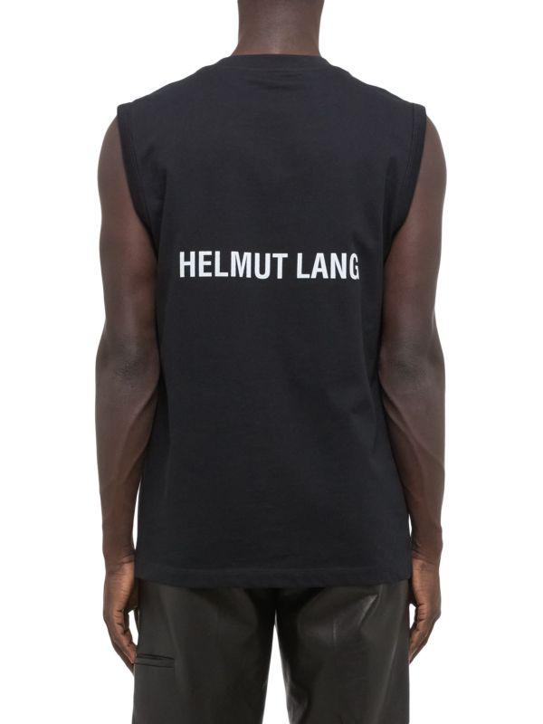 Helmut Lang Cotton Logo Muscle Tank Top