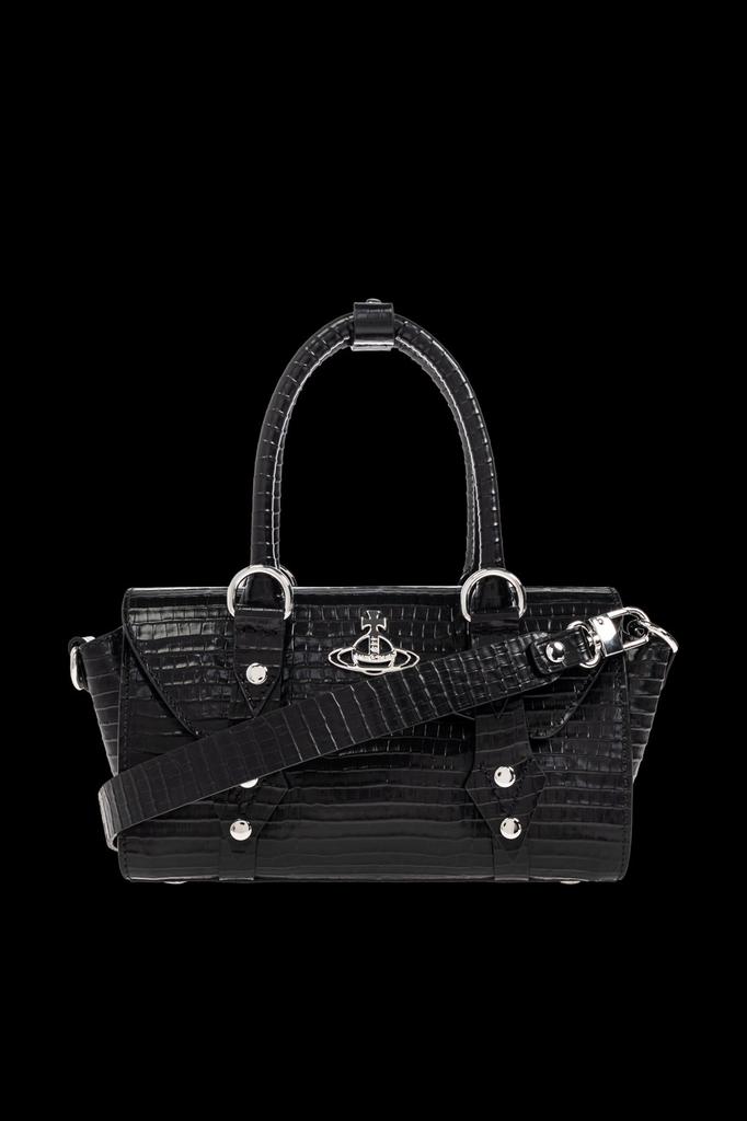 ★Vivienne Westwood★ Drawstring Pouch Tote Bag Black 570100 Vivienne Westwood Black Utility Shopper Bag | Jules B